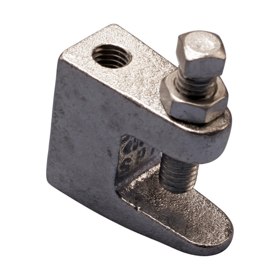 3000050EG Universal Beam Clamp, 1/2 in Rod, 13/16 in THK Flange, 760/950 lb Static Load, Steel, Electro-Galvanized