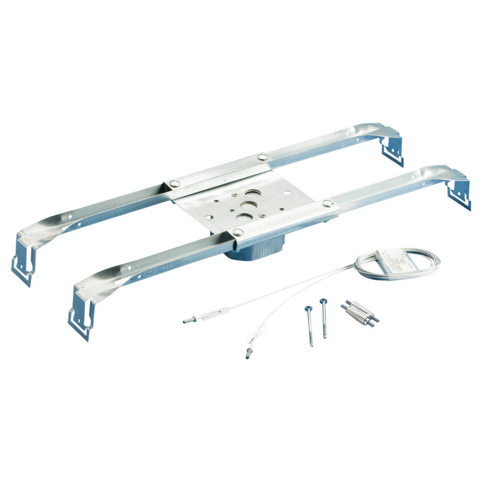 512HDFM70 Heavy Duty Fan Fixture Mount Kit, Steel, 70 lb Capacity, 2 Gangs, 7 Knockouts, 4 in L x 4 in W x 2-1/8 in D