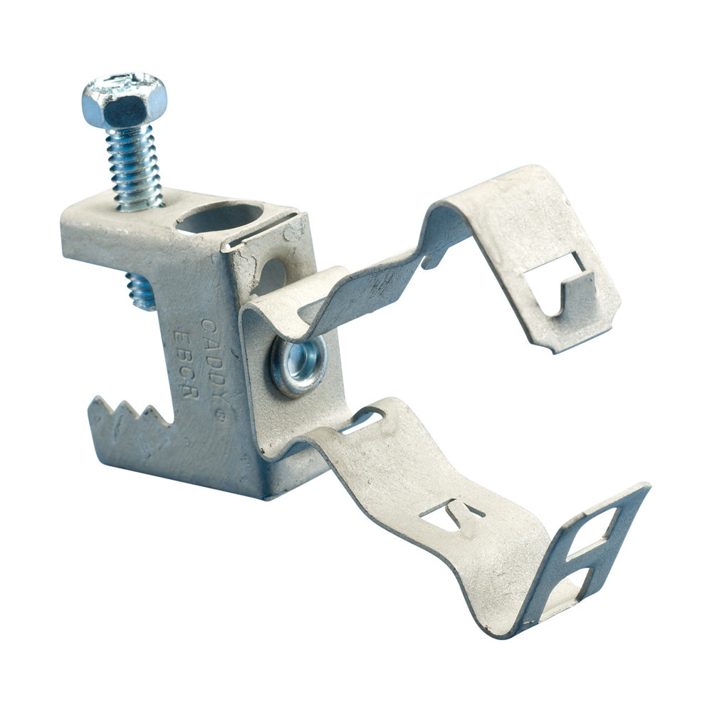 BC812MSM BC-MSM Conduit to Beam Clamp, 1/2 in, 3/4 in EMT/Pipe/Rigid Conduit, 1/2 in THK Flange, 25 lb Static Load, Spring Steel, Caddy Armor