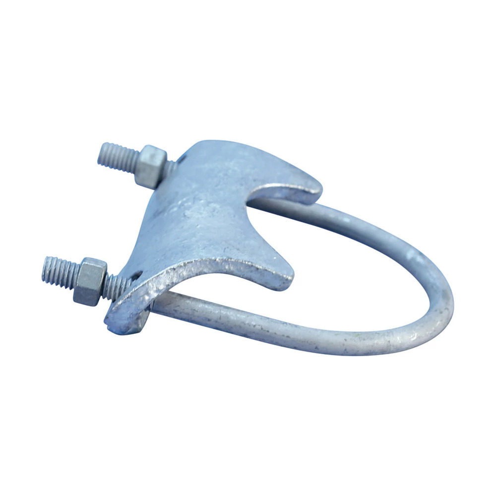 RA0050HD Right Angled Pipe and Conduit Clamp, 1/2 in Pipe/Rigid Conduit, 3/4 in THK Flange, 250 lb Static Load, Cast Iron, Hot-Dipped Galvanized