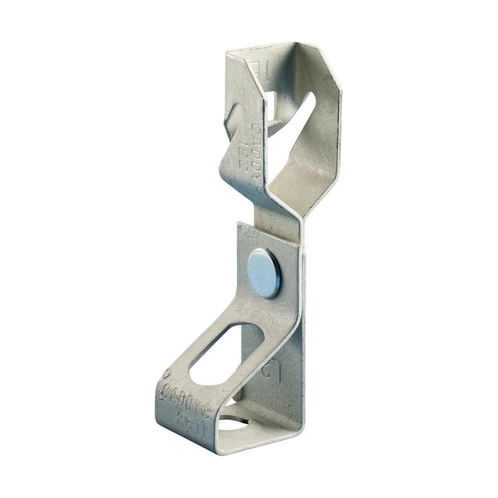 1226TI 122-TI/T Riveted Rod to Z-Purlin Clip, 3/8 in Hole, 1/16 to 1/4 in THK Flange, 100 lb Load, Spring Steel, Caddy Armor