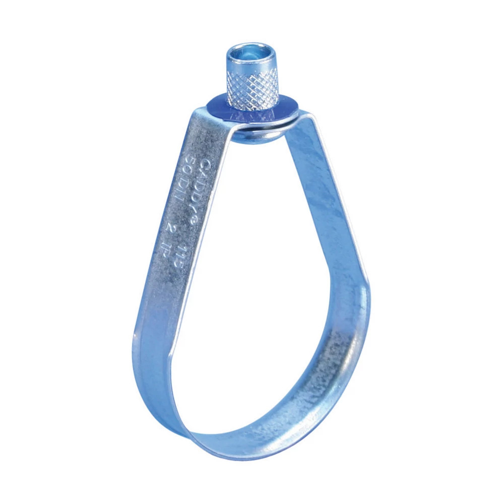 1150100EG Standard Duty Swivel Loop Hanger, 1 in Pipe, 3/8 in Rod, 300 lb Load, Steel, Pre-Galvanized