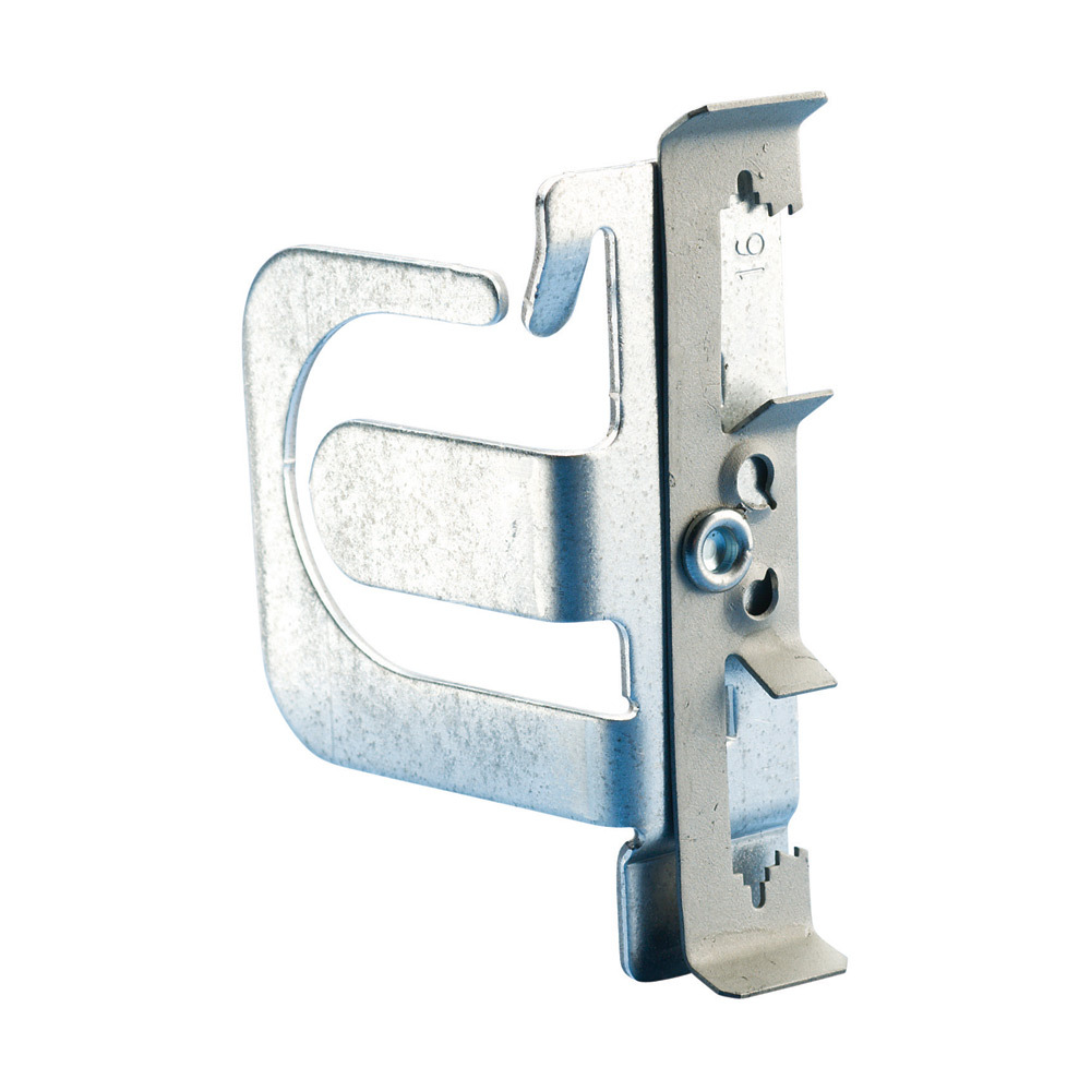 MCS1004Z MC/AC Cable Support Bracket With Rod/Wire Clip, Clip-Fit Mount, Steel, Electro-Galvanized