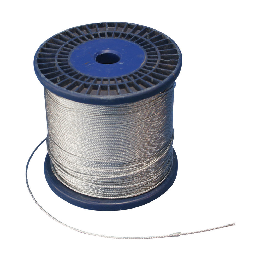 SLC15L1000SP Wire Spool, 1.5 mm Dia x 1000 ft L, 44 lb Load, Steel, Electro-Galvanized