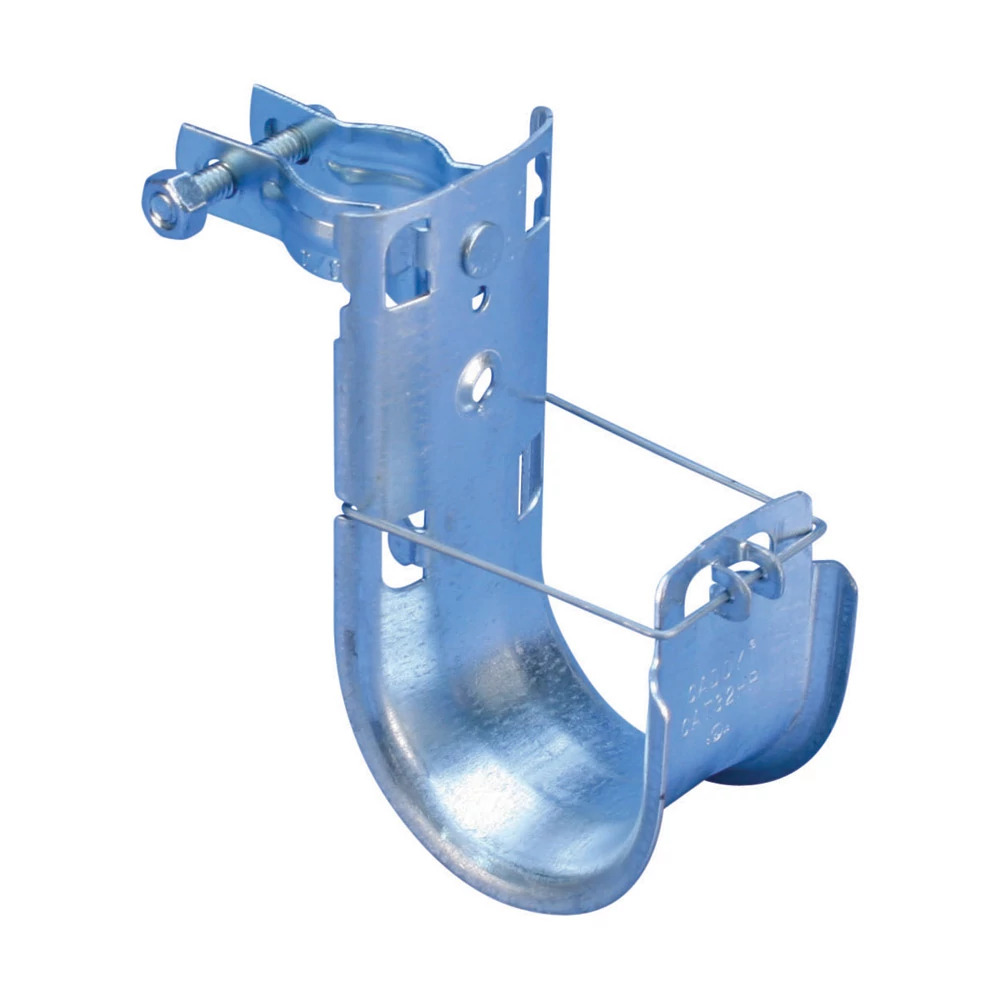 CAT32HPCD1B CAT HP J-Hook With Pedestal Clamp, 2 in Dia, 60 lb Static Load, For Use With High Performance Cable Support System, Steel