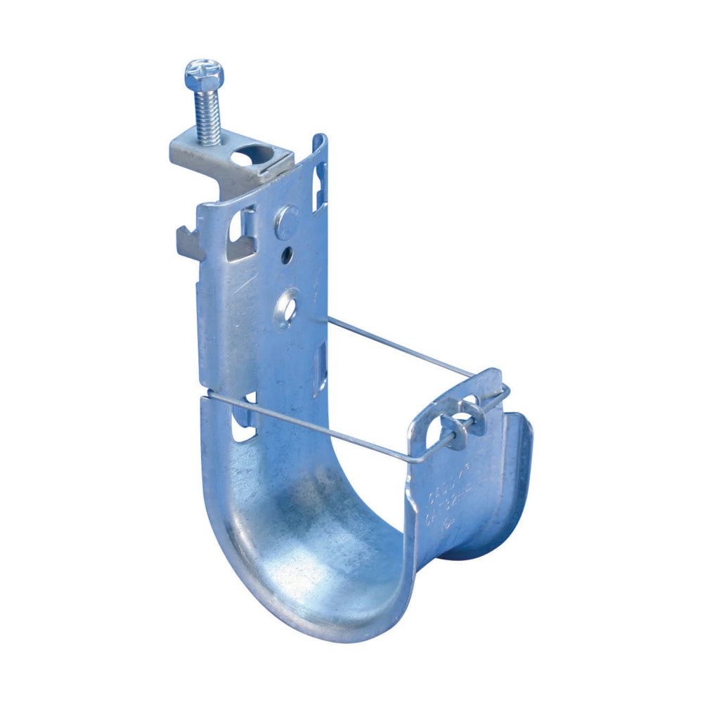 CAT32HPBC CAT HP J-Hook With BC Beam Clamp, 2 in Dia, 60 lb Static Load, For Use With High Performance Cable Support System, Spring Steel/Steel