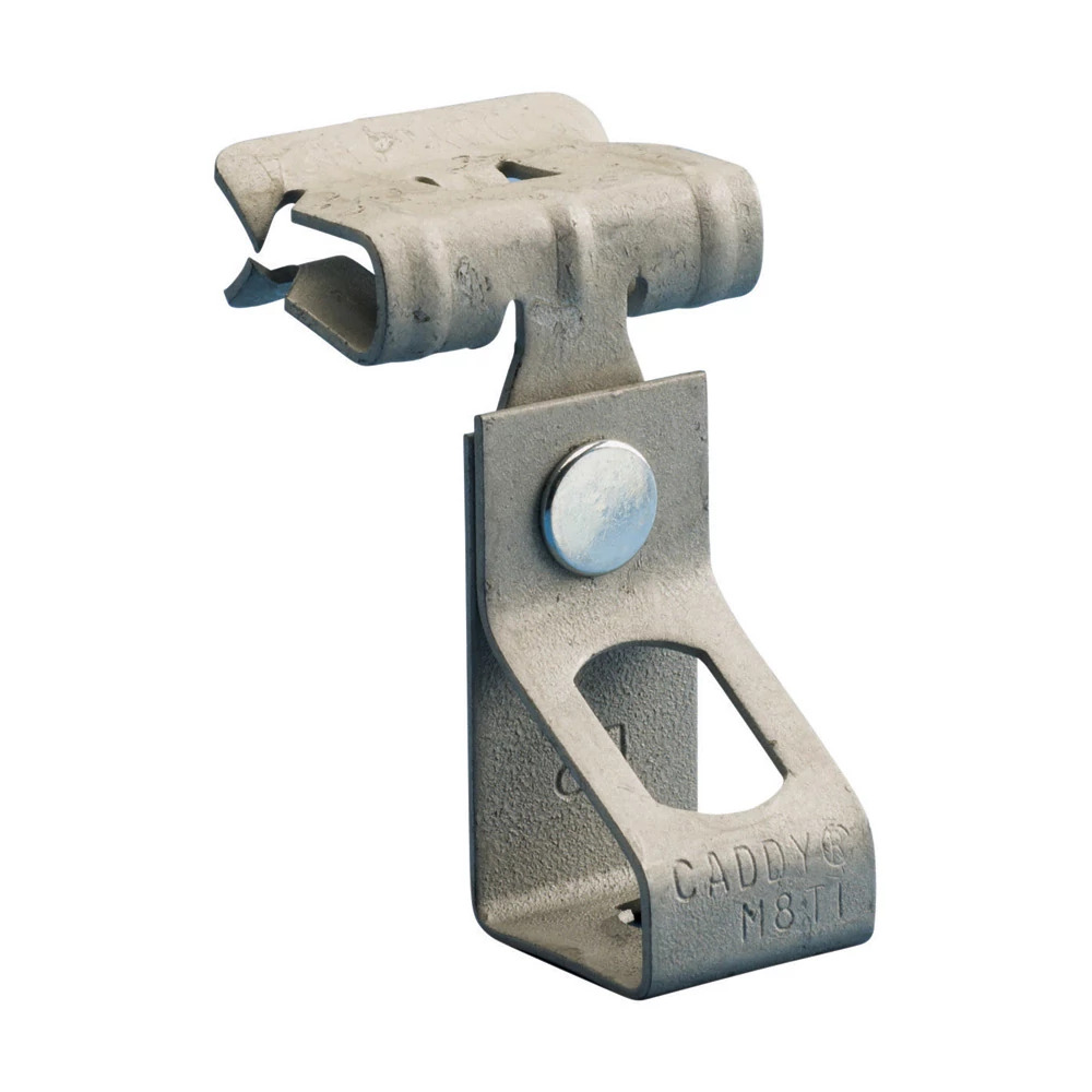 6TA912 H-TI/T Rod to Flange Clip, 9/16 to 3/4 in Flange, 200 lb Static Load, Spring Steel, Caddy Armor