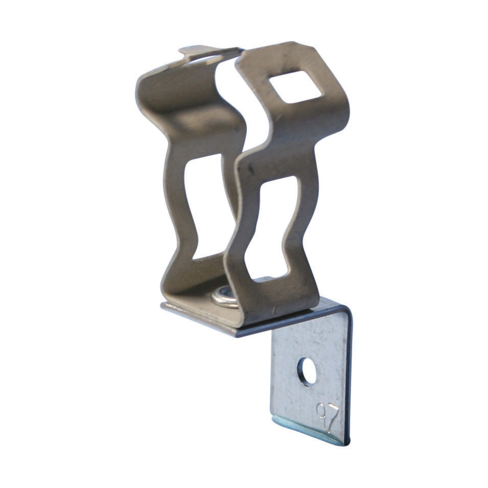 FB6M FB-M Through Stud Cable/Conduit Clamp, For Use With 14/2 to 12/3 AWG MC/AC or ENT Cable, Rigid, EMT, 3/8 in Flexible Conduit, Spring Steel