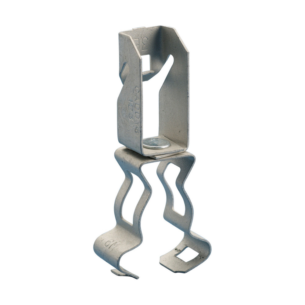 123812M 123-M Conduit to Z-Purlin Clip, 0.06 to 0.1 in THK Flange, 100 lb Load, Spring Steel, Caddy Armor