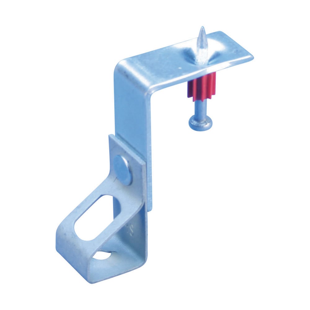 4TIBSF Thread Install Rod Hanger With Shot Fire Bracket, 100 lb Static Load, Spring Steel/Steel, Caddy Armor/Electro-Galvanized