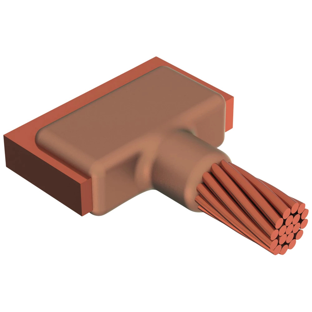 LJCEG1T Type LJ Weld Metal Mold, 2 AWG Solid Conductor, Cable to Lug/Busbar Connection, Graphite