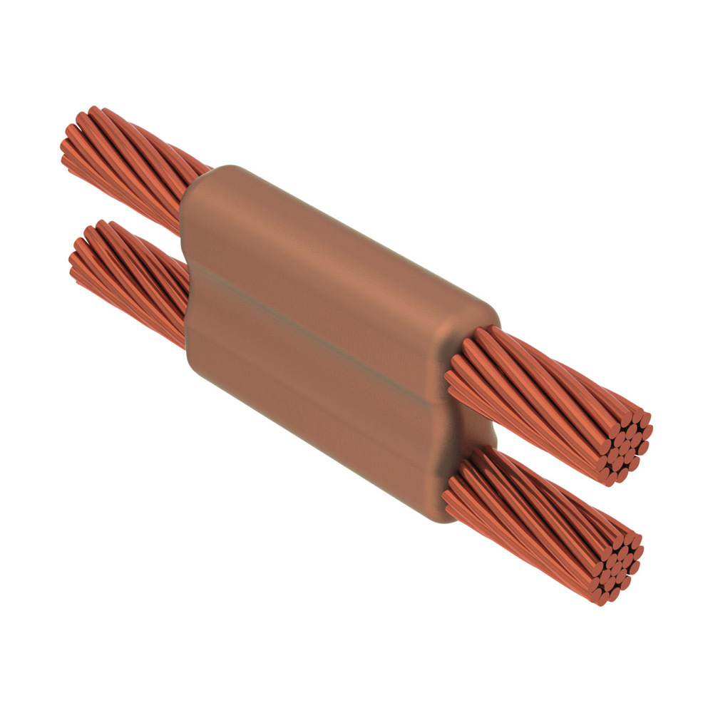 PTC2L2L Cadweld Type PT Weld Metal Mold, 3/0 AWG Concentric Run/Tap Conductor, Cable to Cable Connection, Graphite