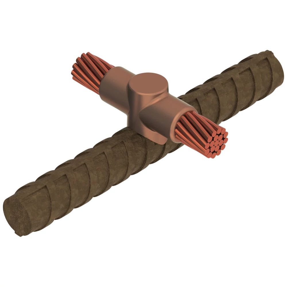 RDM522C Cadweld Type RD Weld Metal Mold, 1/0 AWG Concentric Conductor, Cable to Rebar Connection, Graphite