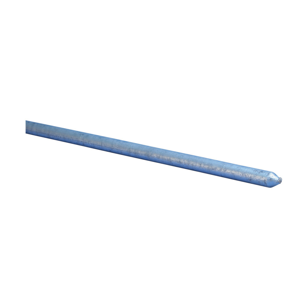 815880 Pointed Ground Rod, 5/8 in Nominal, 8 ft OAL, Steel, Hot Dip Galvanized