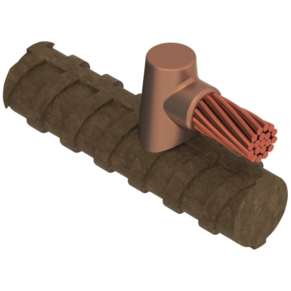 RRH542G Cadweld Type RR Weld Metal Mold, 2/0 AWG Concentric Conductor, Cable to Rebar Connection, Graphite