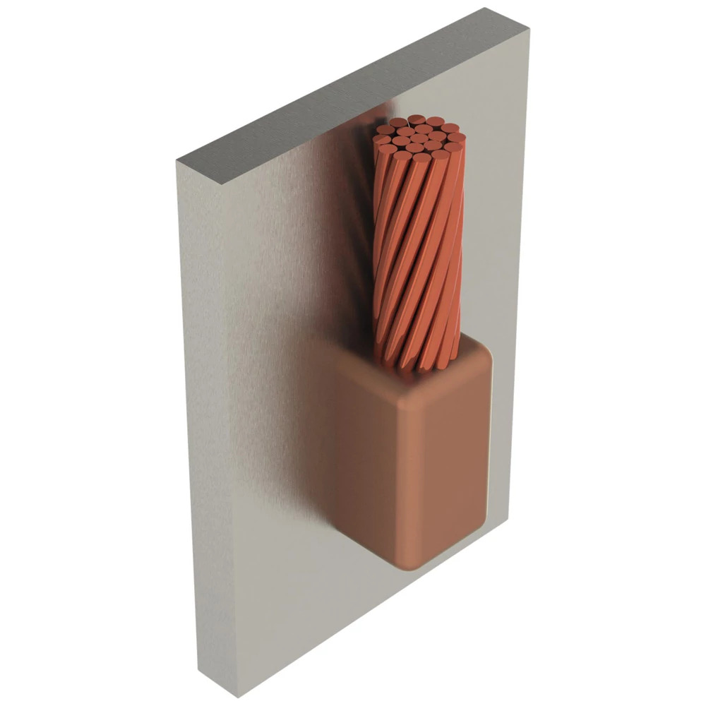 VFR2Q Cadweld Type VF Weld Metal Mold, 4/0 AWG Concentric Conductor, Cable to Steel Connection, Graphite