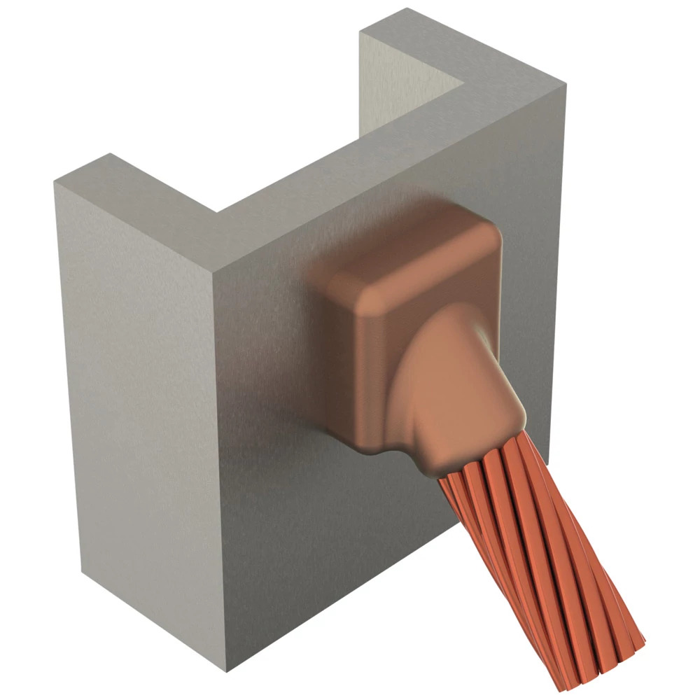 VSC1V Cadweld Type VS Weld Metal Mold, 2 AWG Concentric Conductor, Cable to Steel Connection, Graphite