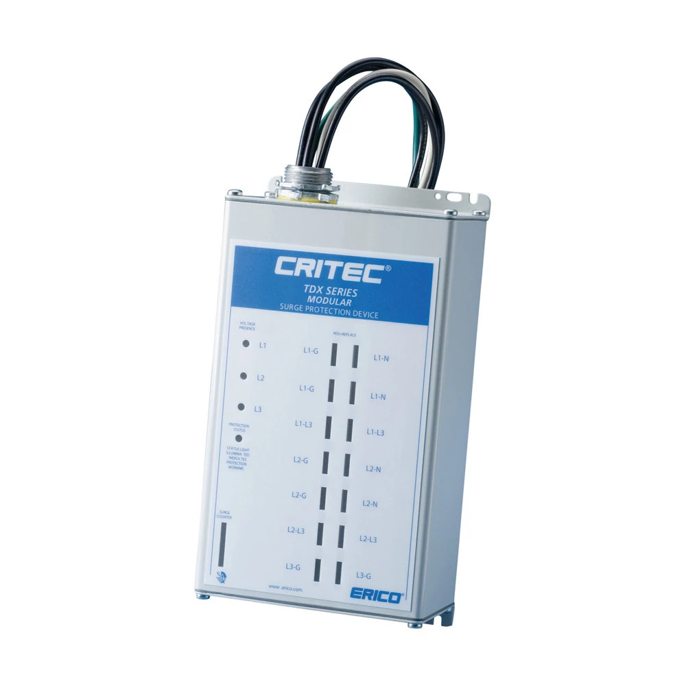TDX200S120/240D Modular Surge Panel Protector With Surge Counter, 120/240 V AC, 50/60 Hz, 3 Phase, 10 AWG Wire