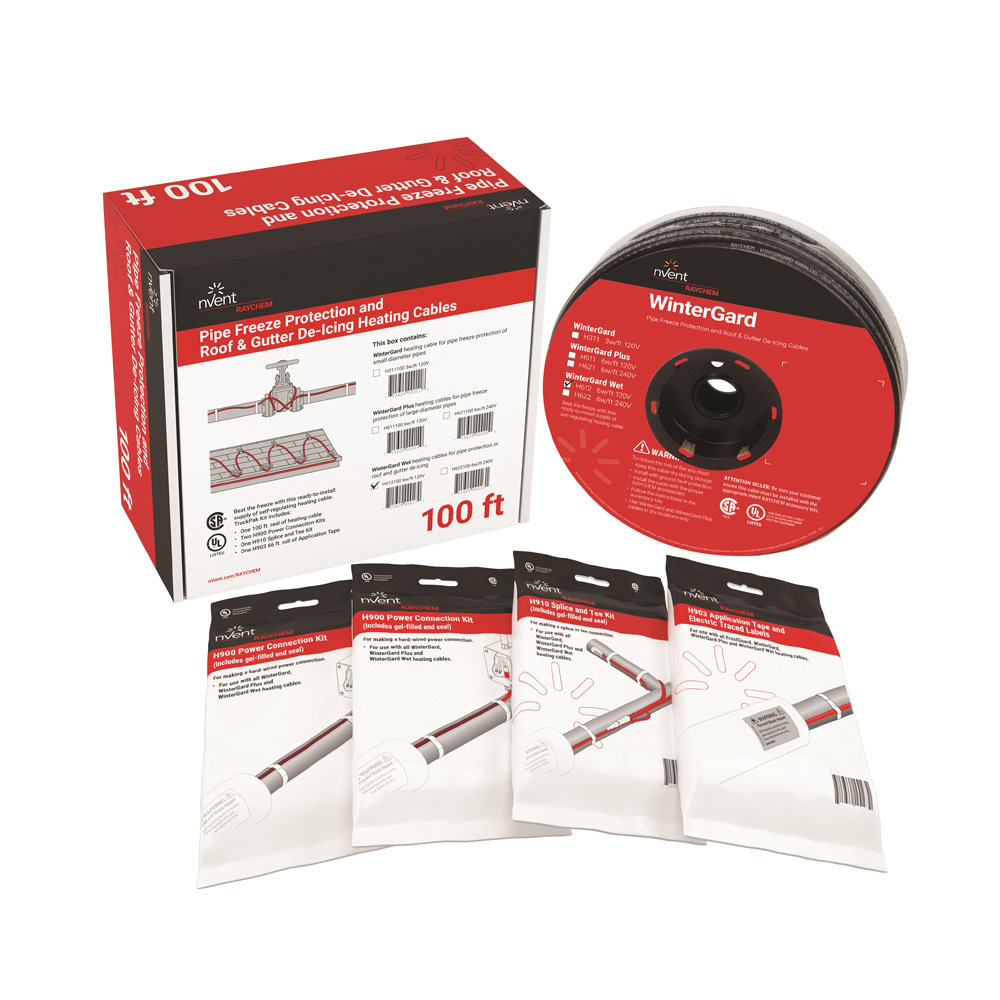 H6221000 WinterGard Wet Self-Regulating Heating Cable, (2) Conductors, 240 VAC, 0.025 A