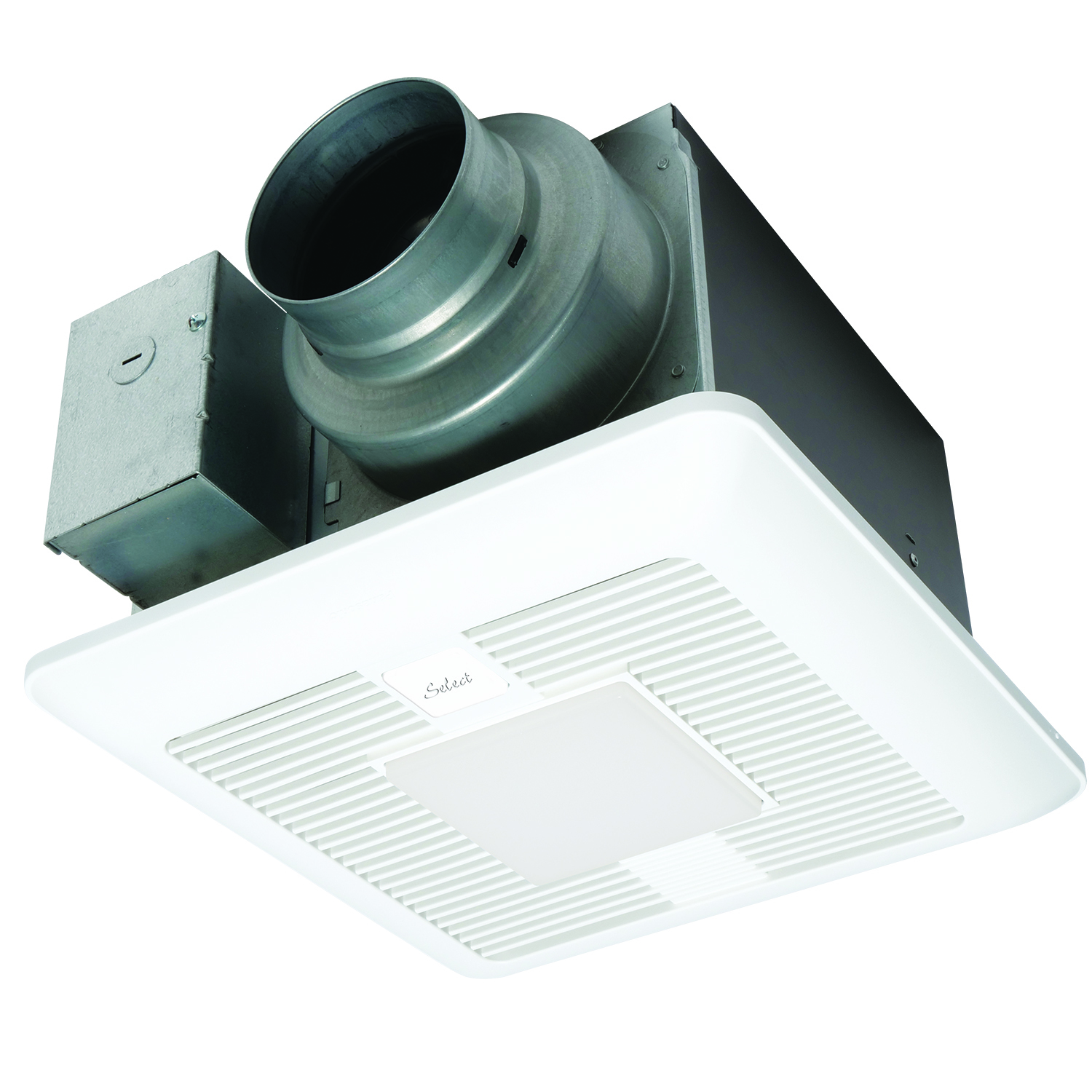 FV-0511VKSL2 WhisperGreen Select Multi-Speed Ventilation Fan With Light, (1) Lamp, 10.5 W Fixture, 120 V AC, Zinc Aluminum Magnesium Housing