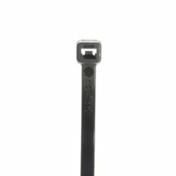 S8-18-M0 StrongHold S Series Weather-Resistant Curved Tip Miniature Cable Tie, 7.87 in L x 0.1 in W x 0.045 in THK, Nylon 6.6, Black