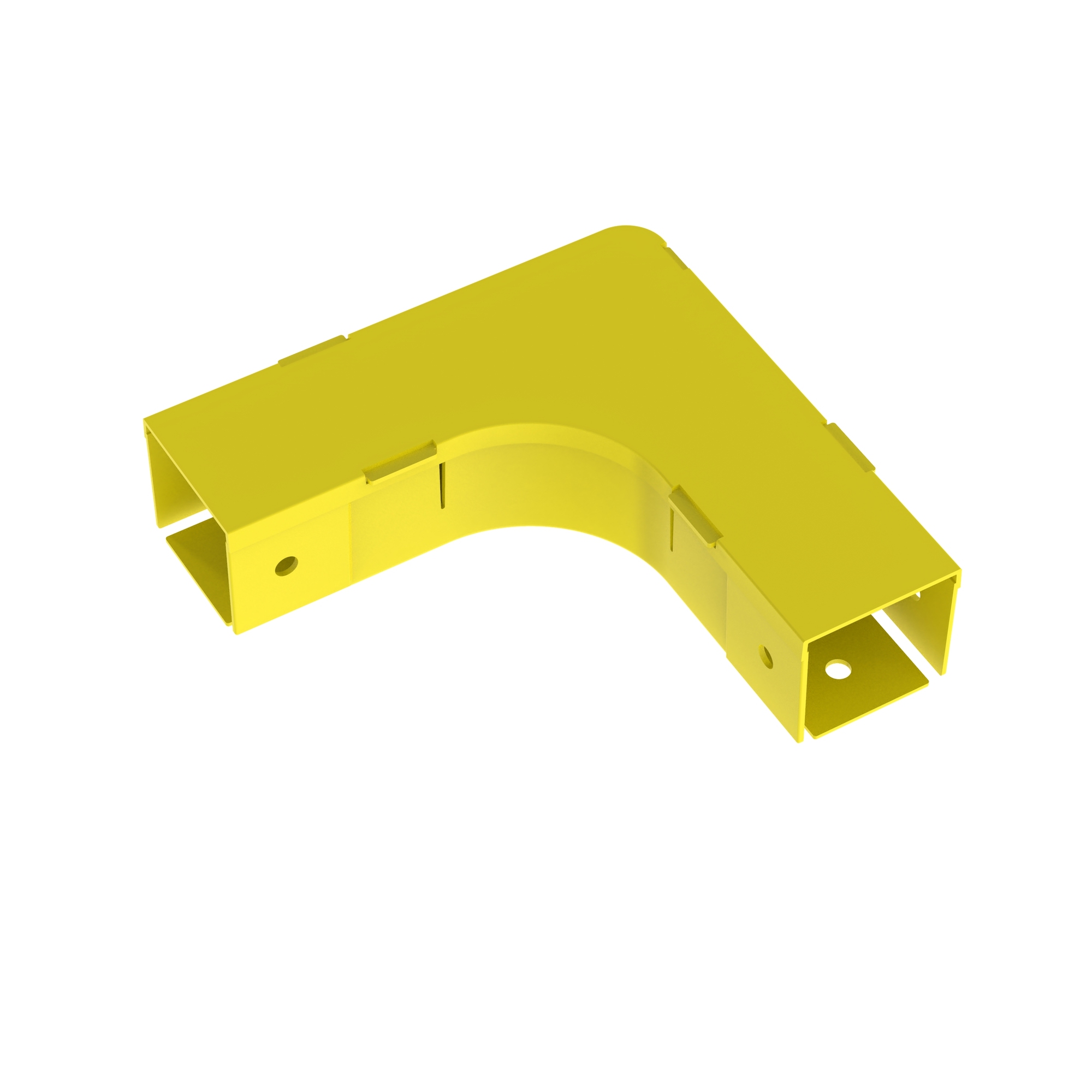 FRA2X2LYL FiberRunner Horizontal Right Angle Fitting, 7.29 in L, PC/ABS