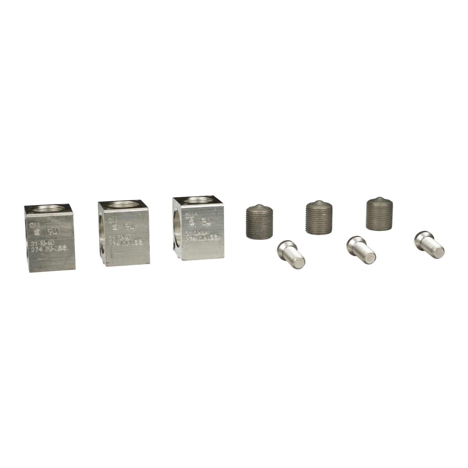 CU400L61K3 Mechanical Lug Kit, 2 AWG to 600 kcmil, For Use With PowerPact Compact H, J Molded Case Circuit Breaker
