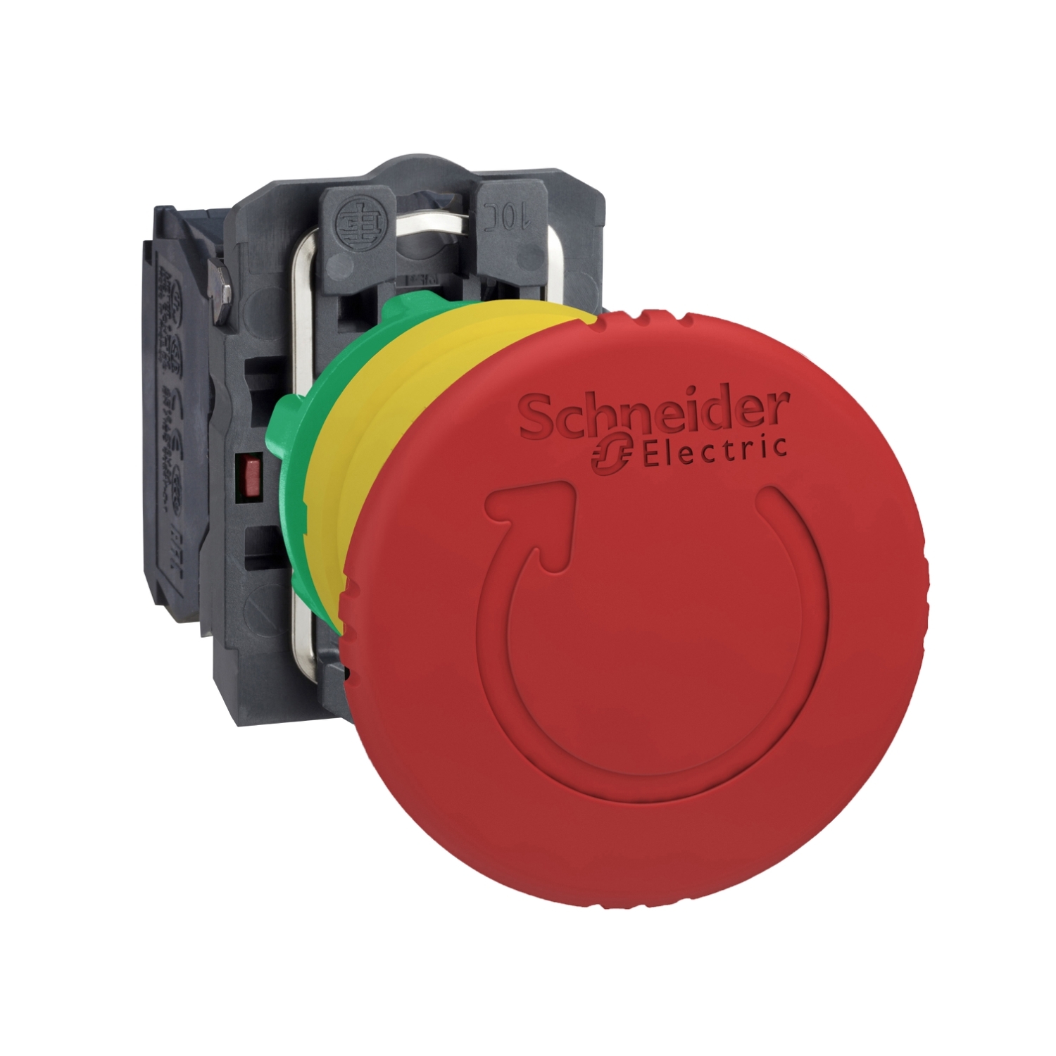 XB5AS8444 Harmony Complete Emergency Switching Off Pushbutton, 22 mm, 2NC Contact, Mushroom Head Operator, Red