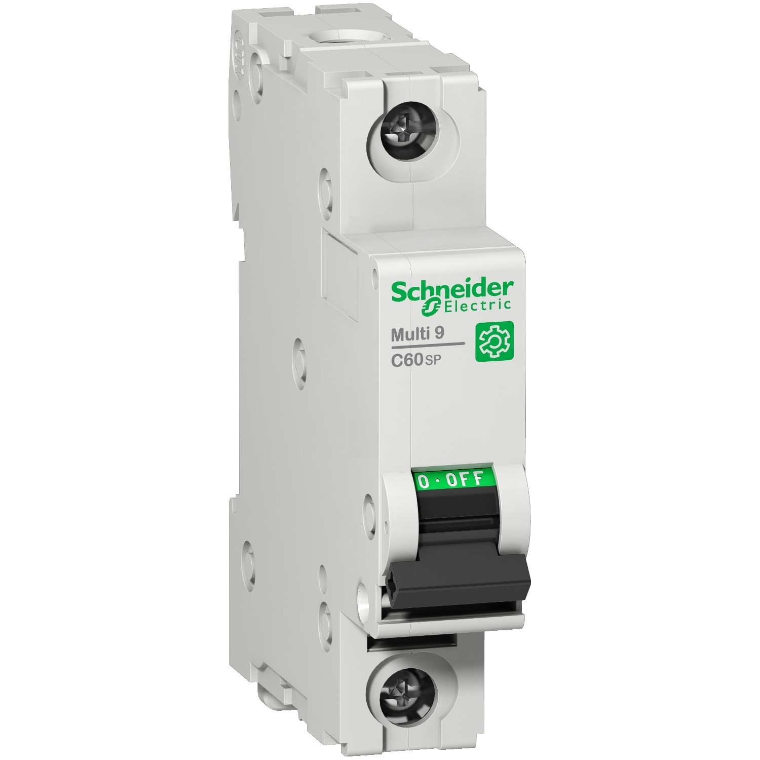 M9F22108 Multi 9 C60SP Multi-Standard Miniature Circuit Breaker, 240/415 VAC, 60 VDC, 8 A, 10 kA Interrupt, 1 Poles, Thermal Magnetic Trip