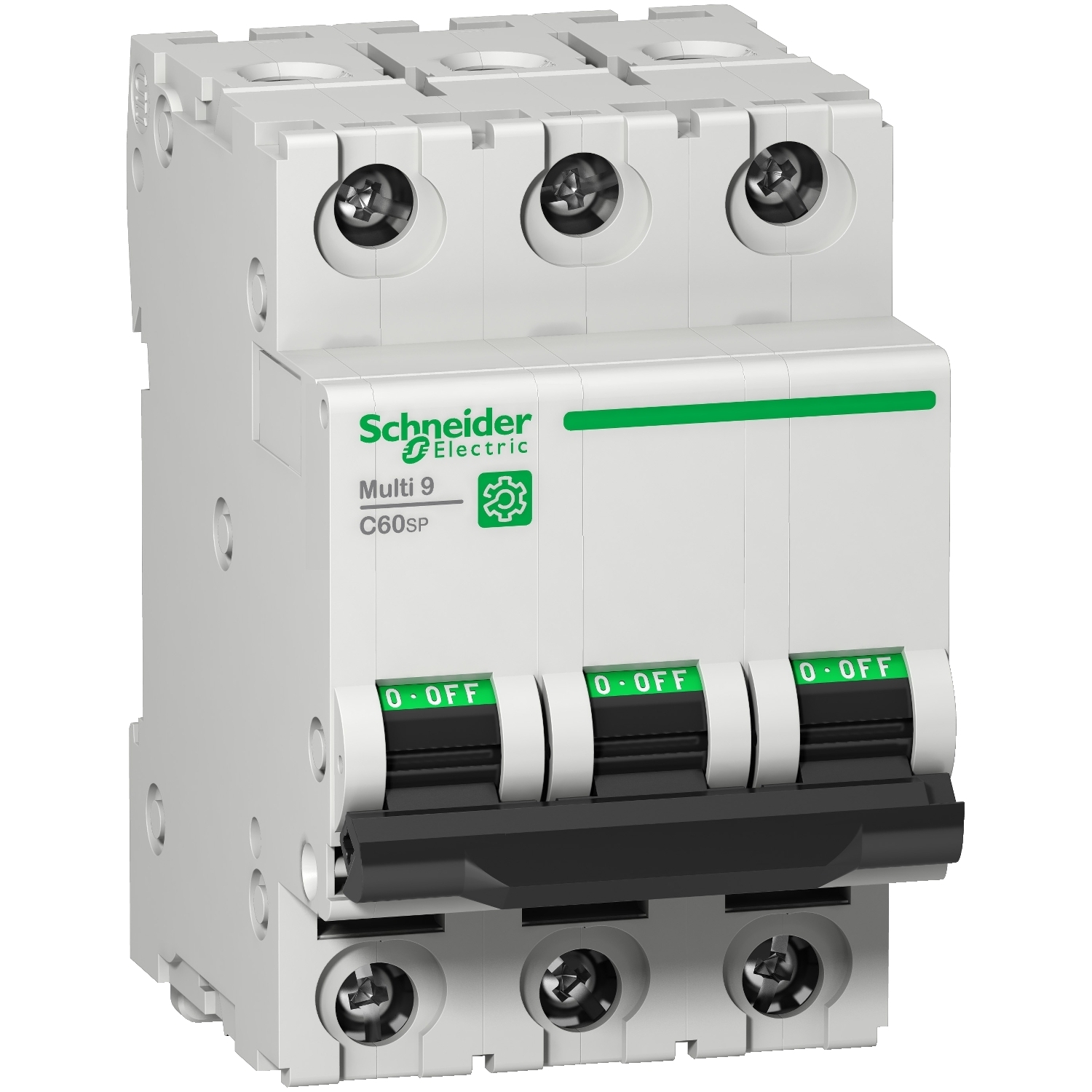 M9F22306 C60SP Multi-Standard Miniature Circuit Breaker, 240/415/440 V AC, 6 A, 10 kA Interrupt, 3 Poles, Thermal Magnetic Trip