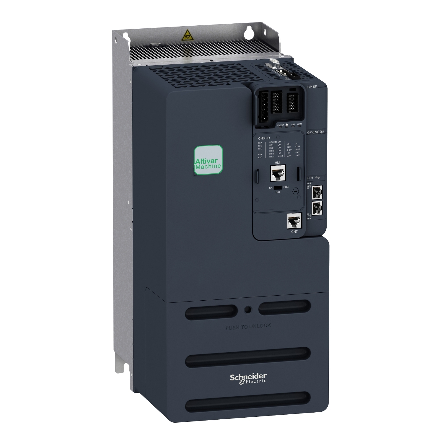 ATV340D18N4E Altivar 3-Phase Variable Speed Drive, 400 V, 39 A Heavy Duty/46 A Normal Duty, 25 hp Heavy Duty, 30 hp Normal Duty, 7.09 in W x 9.8 in D