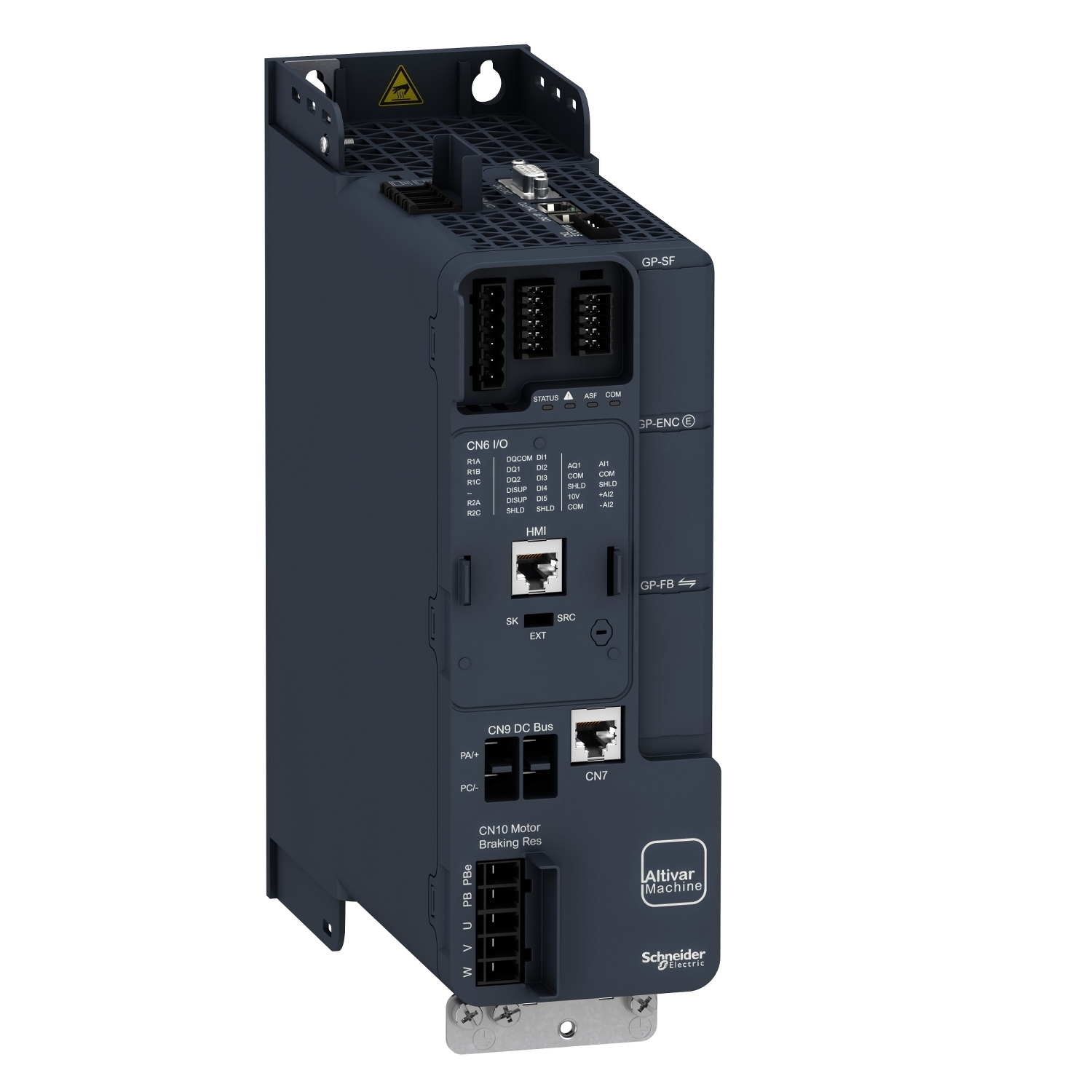 ATV340U07N4 Altivar 3-Phase Variable Speed Drive, 400/480 V, 2.2 A Heavy Duty/2.8 A Normal Duty, 1 hp Heavy Duty, 1-1/2 hp Normal Duty, 3.35 in W x 9.15 in D