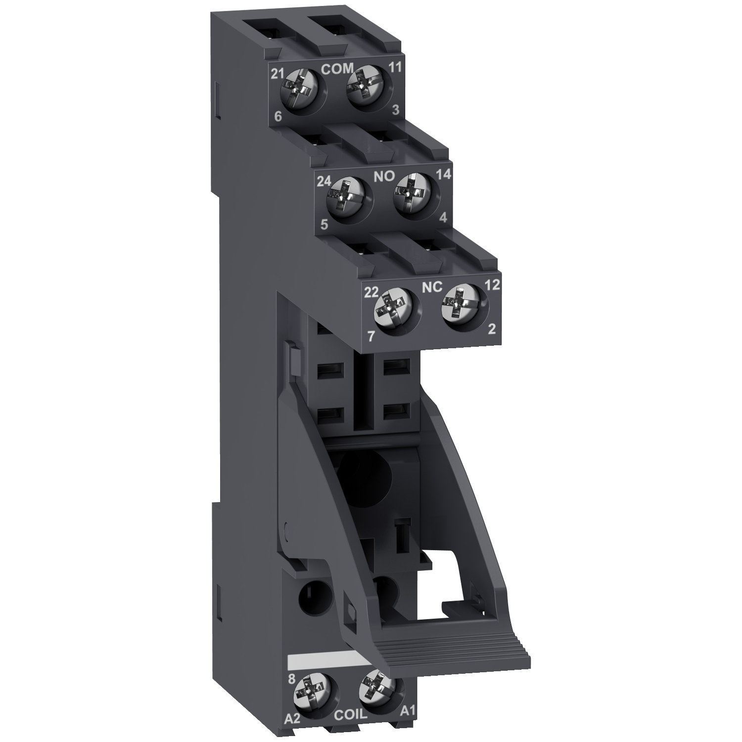 RGZE1S48M Zelio Socket, 250 V AC, 5 A, For Use With Zelio RXG2 Plug-In Relay, 2 Poles