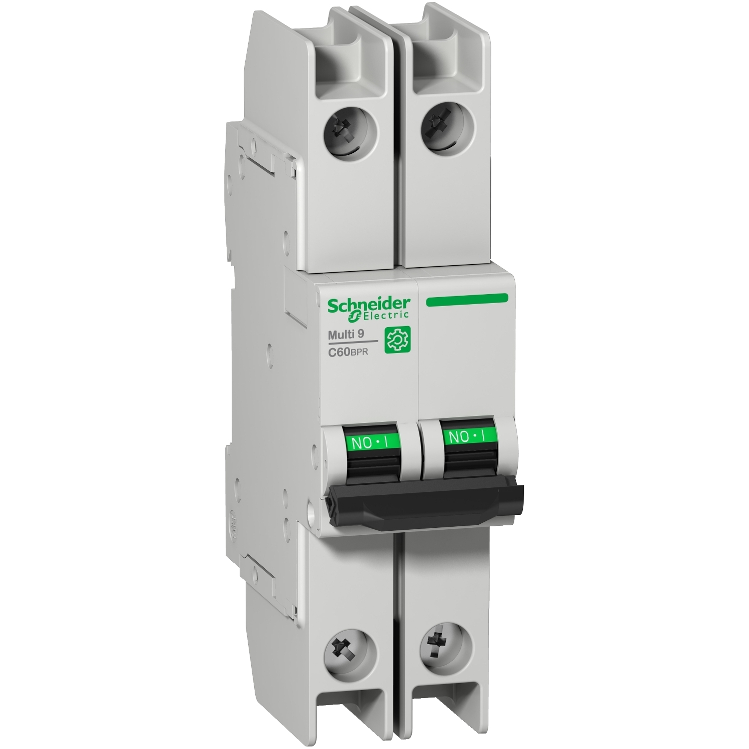 M9F52225 Multi 9 C60N Curve C Miniature Circuit Breaker, 240/415/440 VAC, 60 VDC, 25 A, 10 kA Interrupt, 2 Poles, Thermal Magnetic Trip