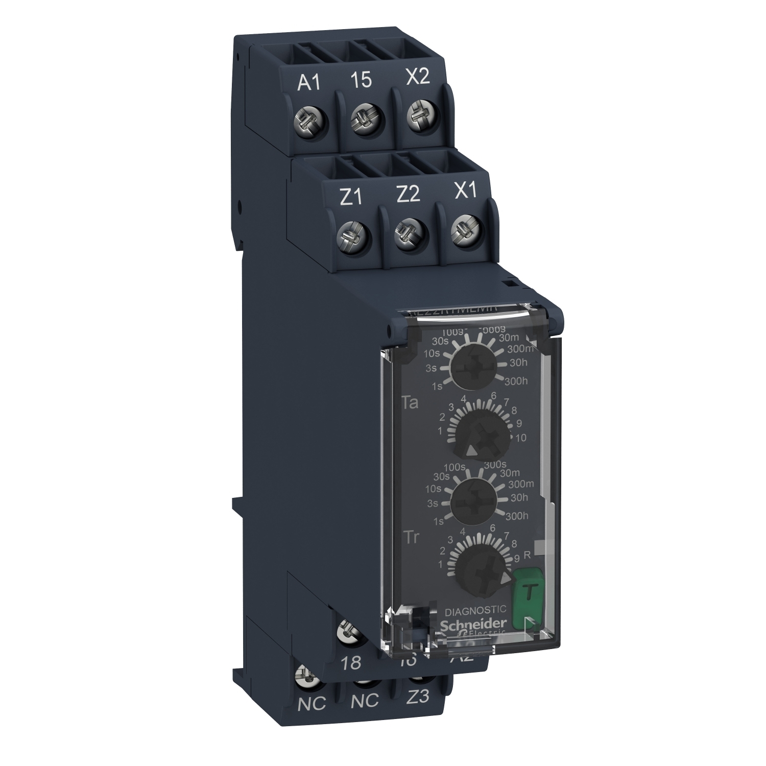 RE22R1MLMR Zelio Timing Relay, 0.05 s to 300 hr Setting, 24 to 240 V AC/DC, 1NO-1NC 1 Form A/1 Form B Contact