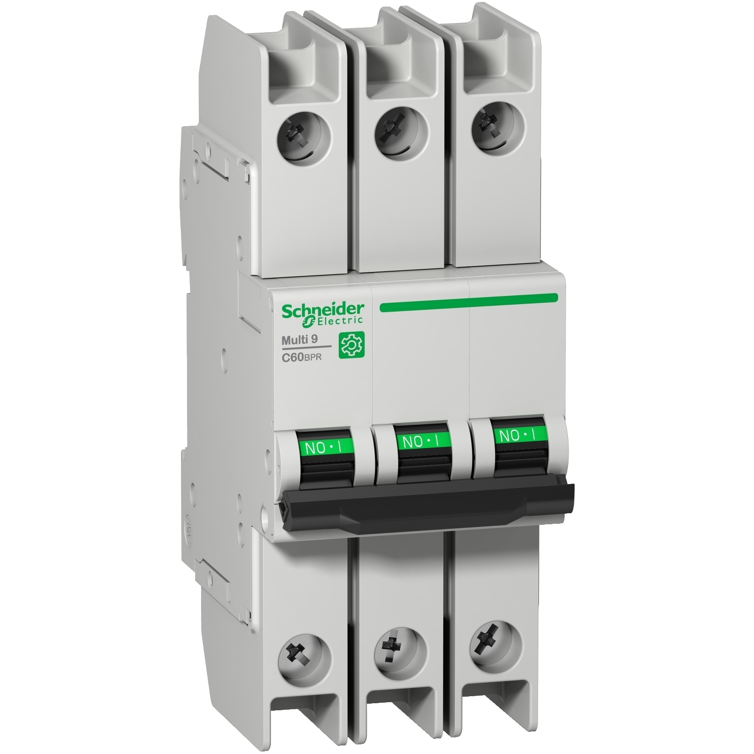 M9F53315 Multi 9 C60N Curve D Miniature Circuit Breaker, 240/415/440 V AC, 15 A, 10 kA Interrupt, 3 Poles, Thermal Magnetic Trip