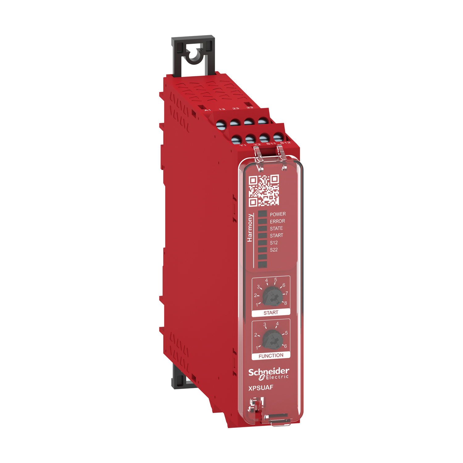 XPSUAF13AP Preventa Safety Module, 0.89 in W x 4.61 in D x 4.3 in H, 24 V AC/DC, 8 A, 3NO-5NC Contact