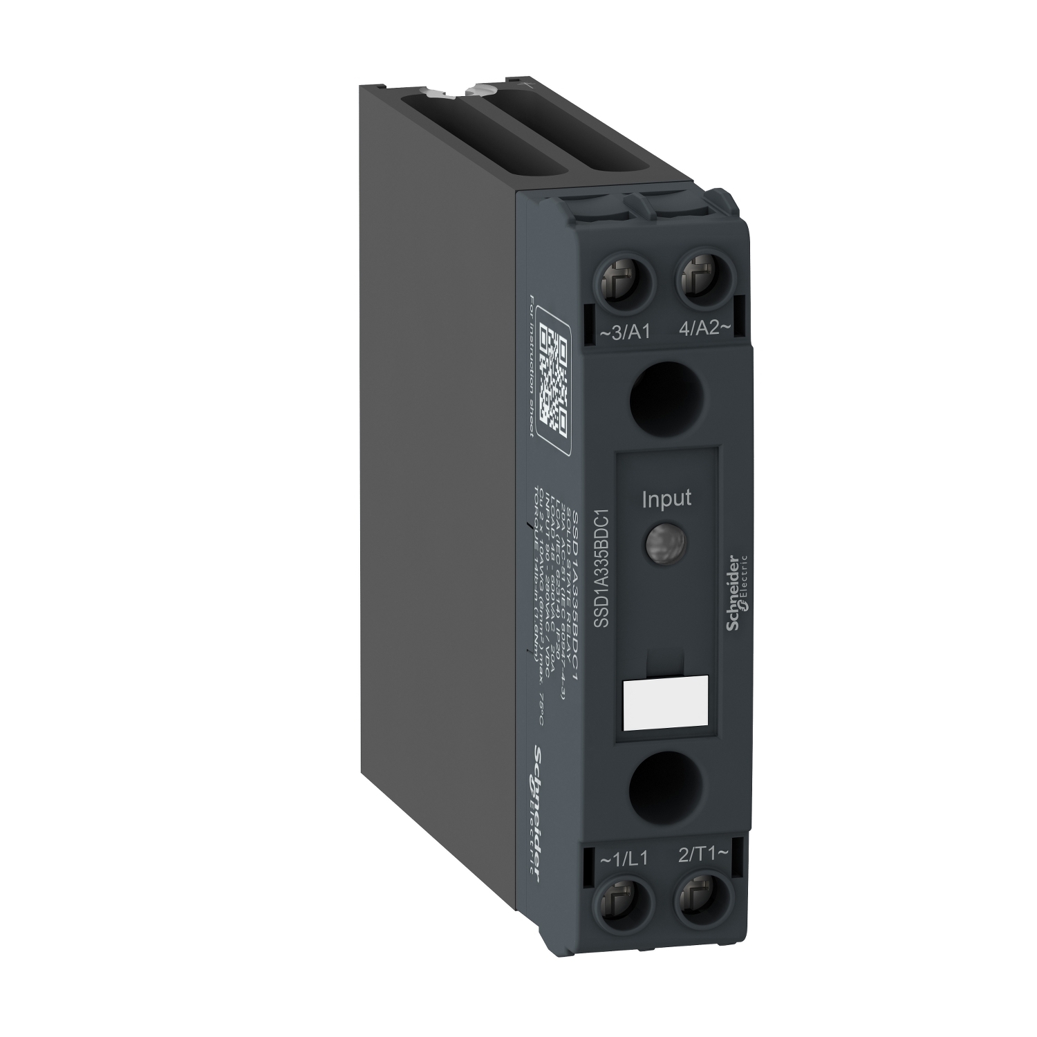 SSD1A320BDC1 Zelio 1-Channel 1-Phase Zero Voltage Switching Solid State Relay With Green LED, 20 A, 1NO 1 Form A Contact, 4 to 32 V AC Control/48 to 600 V AC Load V Coil
