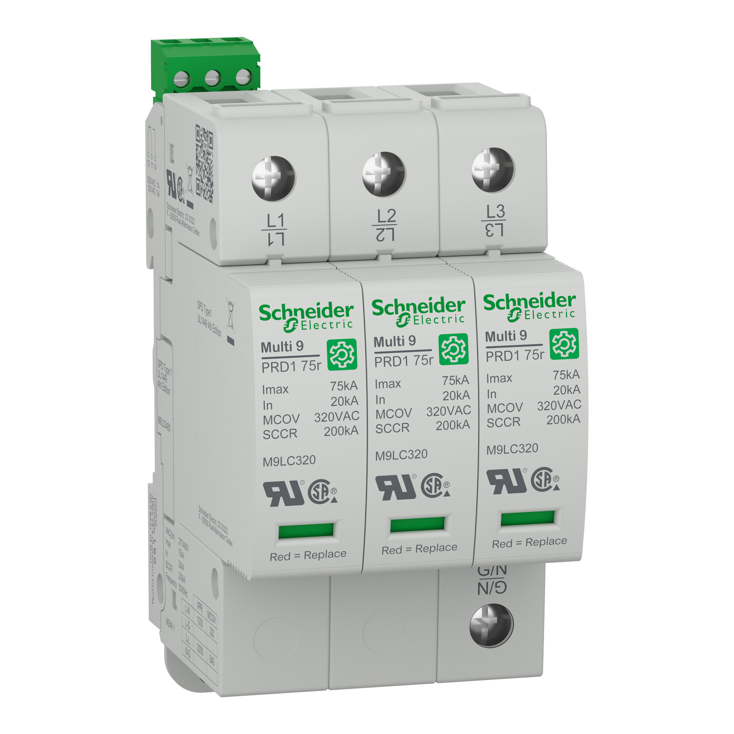 M9L33480 Electrical Distribution Network Surge Arrester, 3 Poles
