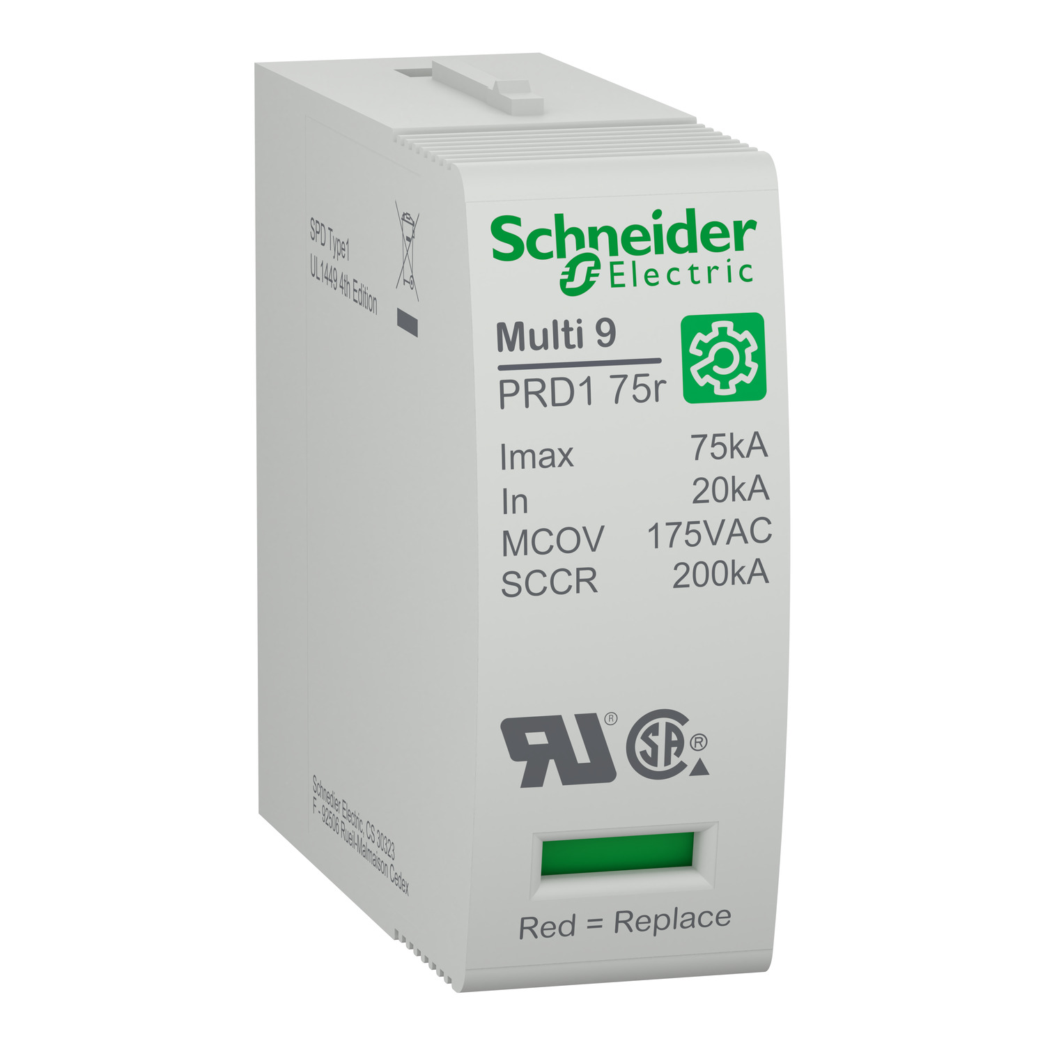 M9LC175 Multi 9 Cartridge, 20 kA, 60 Hz, 1 poles, 20 kA sccr