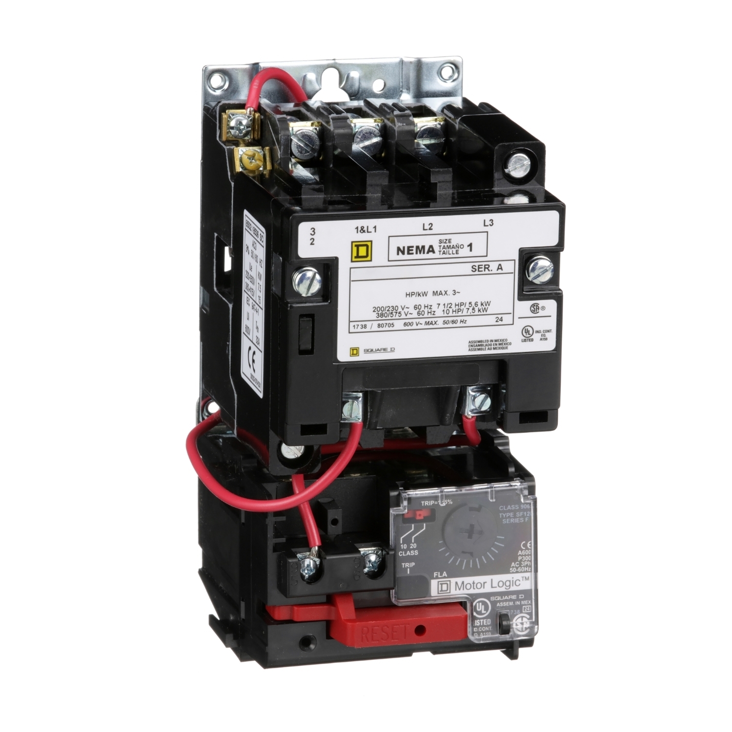 8536SCO3V03H30S Type S Starter, 220 to 240 VAC V Coil, Non-Reversing Action, 3 Poles, NEMA 1 Enclosure