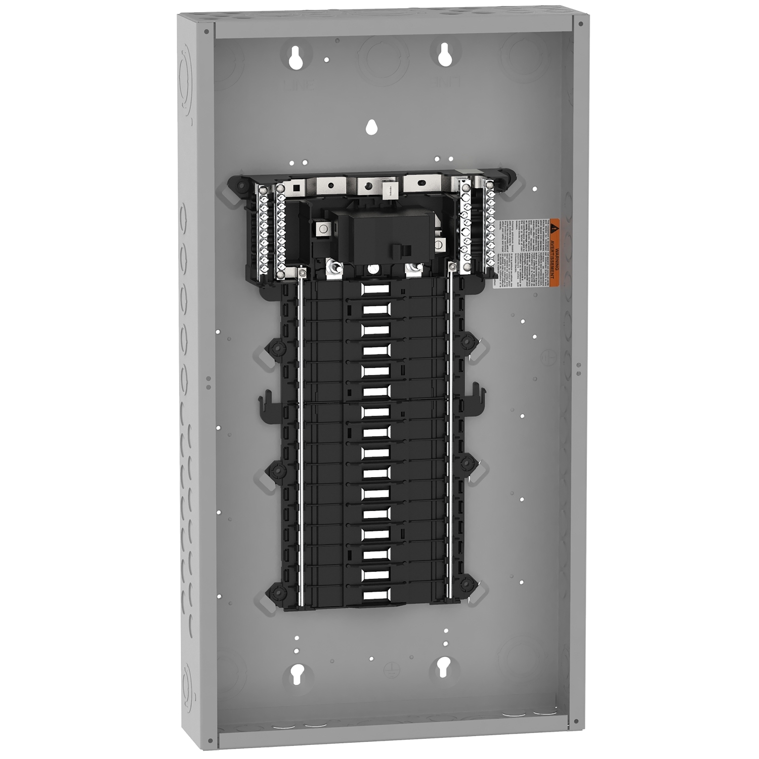 QO132M100P 1-Phase Convertible Main Lug Load Center, 120/240 V, 100 A, 3 W Power Rating, 1 Poles