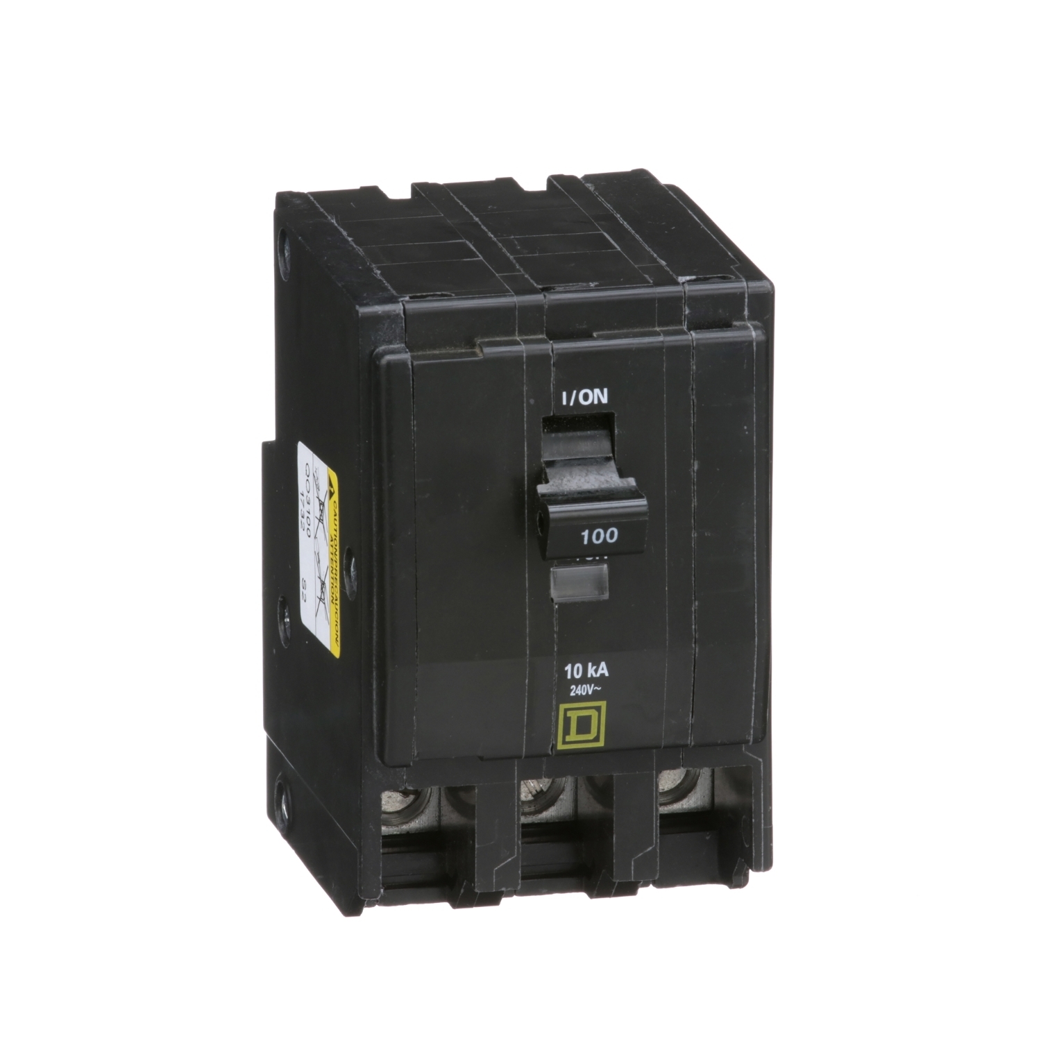 QO3100CP Standard Miniature Circuit Breaker, 120/240 V AC, 100 A, 10 kA Interrupt, 3 Poles