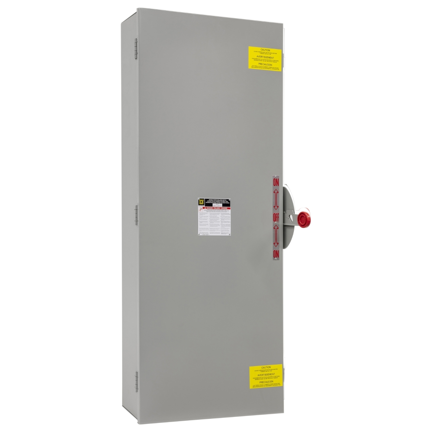 DTU365DS Double Throw Non-Fusible Safety Switch, 600 V AC/DC, 400 A, 350 hp, 3 Poles