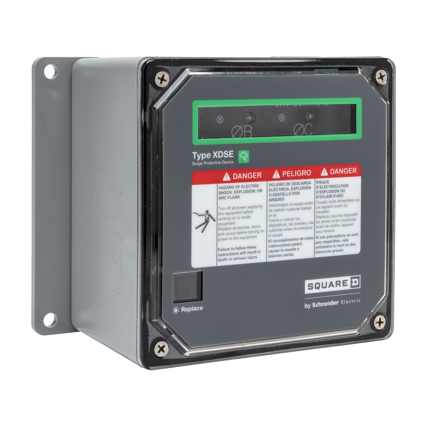 SSP04XDSE15A Surgelogic Type 2 Surge Protective Device, 480Y/277 V AC, 3 ph