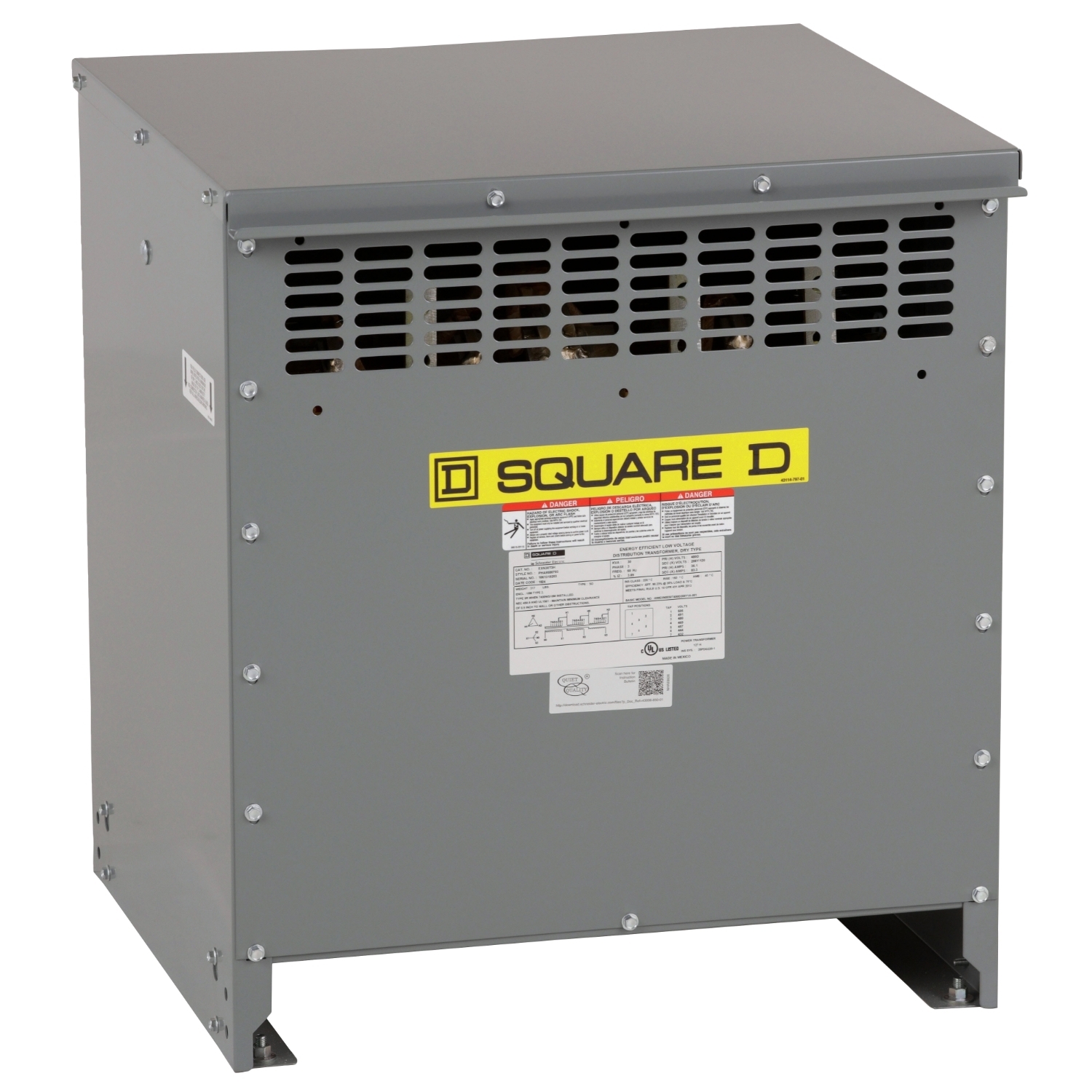 EXN30T3HNLP PH Series, 480 V primary, 208Y/120 V secondary, 3 phase