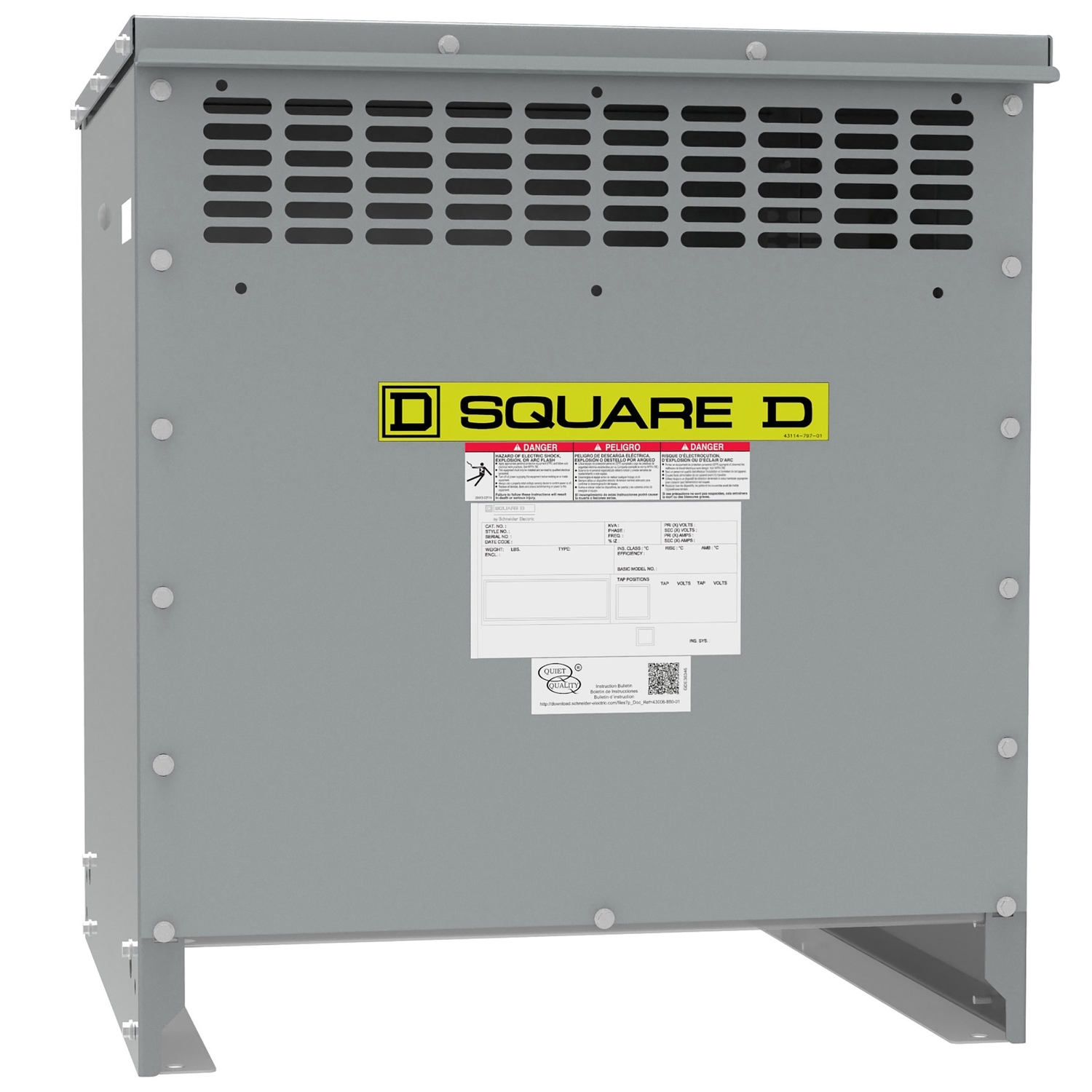 EXN30T3HCU PH Series, 480 V primary, 208Y/120 V secondary, 3 phase