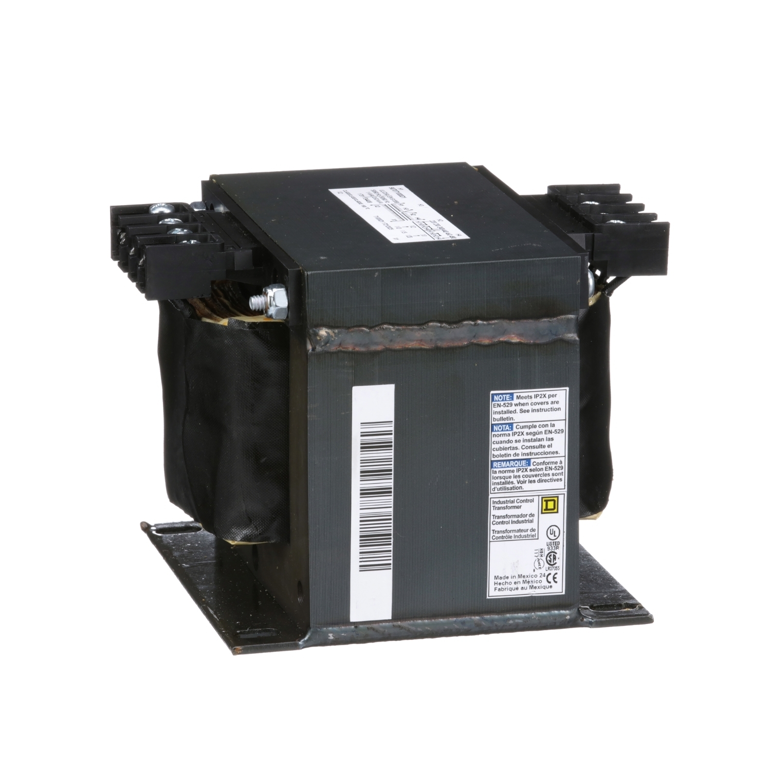 9070T1000D1B35 T, 240 to 480,230 to 460,220 to 440 V primary, 110-120 V secondary, 1000/630 VA power rating, 1 phase