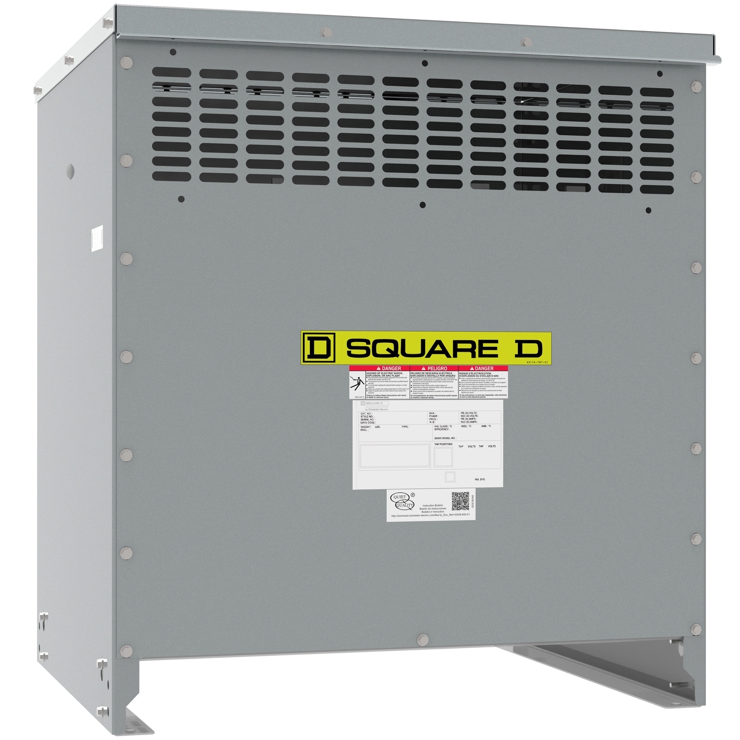 EXN75T6H PH Series, 480 V primary, 240 Delta V secondary, 3 phase