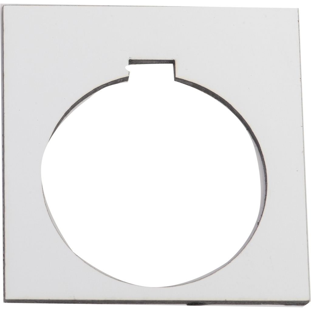 9001KN200WP 9001 T-K Legend Plate, Square Plate, Plastic, White Field